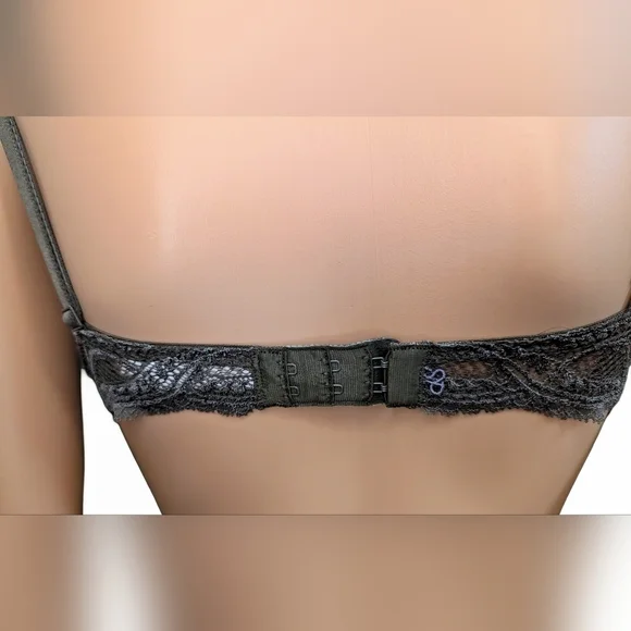 NWOT Simone Perele 12E330 Eden Lace Demi Cup Bra Army Green 34B - Picture 7 of 7